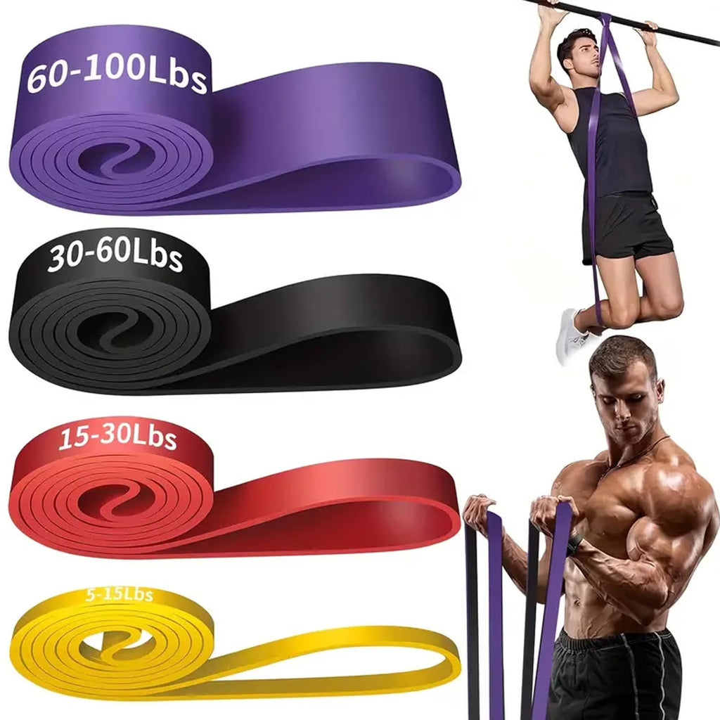 Resistance Bands, Pull-Up Assist Bands - Fitness Bands, Exercise Bands, Long Resistance Bands Set for Fitness, Training, Physical Therapy for Men and Women