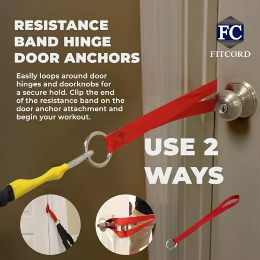 American Made Resistance Band Home Gym Starter Set - 2 Compact Stackable Resistnace Bands for Men and Women, Travel Friendly-By