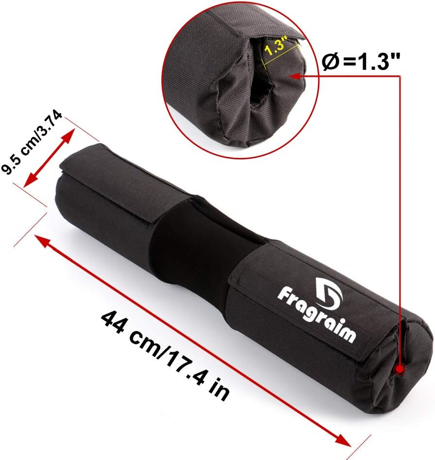 Barbell Squat Pad, Safety Bar Pad with Thick Foam and Nylon Padding - Neck & Shoulder Protective Pad Support for Squats, Lunges & Hip Thrusts - Fits Olympic Standard Weightlifting Bar