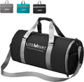 Packable 20 Inches round Gym Bag, Sport Bag, Workout Bag, Foldable Duffel Travel Bag with Shoes Compartment, Crossbody Lightweight Sling Bag for Travel Yoga Fitness Sports & Outdoors (Black)
