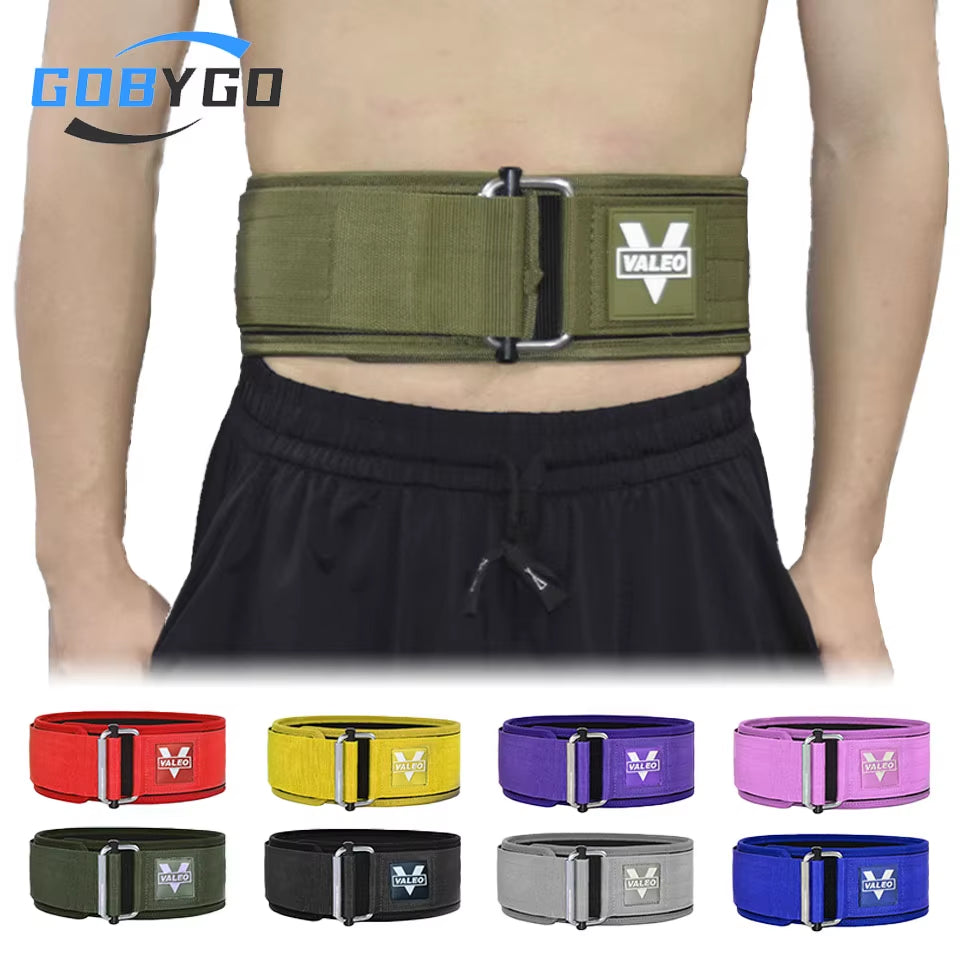 Fitness Weightlifting Belt Squat Pull-Up Adjustable Lumbar Support Metal Buckle Cross Training Gym Strength Lifting