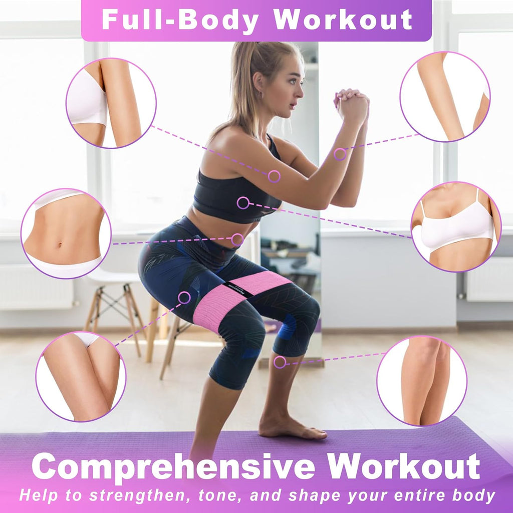 Bandas De Resistencia Premium Para Hacer Ejercicio Ligas Accesorios Gym Set 3Pcs