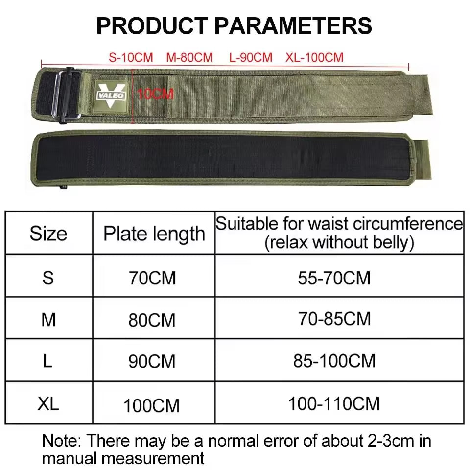 Fitness Weightlifting Belt Squat Pull-Up Adjustable Lumbar Support Metal Buckle Cross Training Gym Strength Lifting