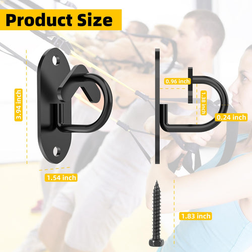 3 Pcs-Resistance Band Wall Anchors System, Wall Mount Workout Anchors for Exe...