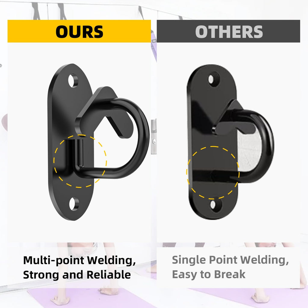 3 Pcs-Resistance Band Wall Anchors System, Wall Mount Workout Anchors for Exe...