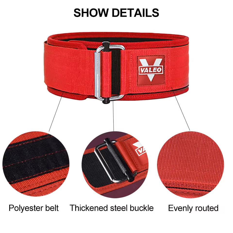 Fitness Weightlifting Belt Squat Pull-Up Adjustable Lumbar Support Metal Buckle Cross Training Gym Strength Lifting