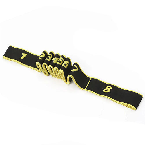 8 Section Style Dance Yoga Stretching Belt Pilates Fitness Tension Digital Elasticity Latin Elastic Stretch Resistance Band